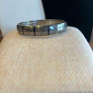 Brighton Silver and Black Patterned Bangle